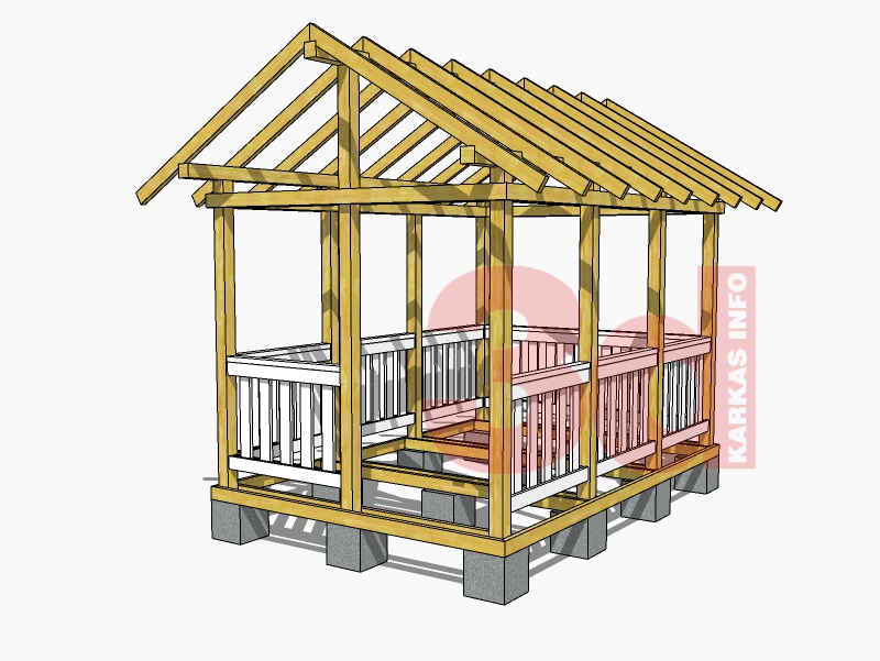 Проект каркасной беседки
