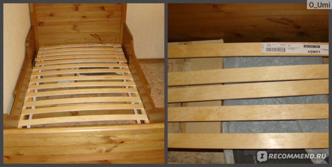 Кровать IKEA ЛЕКСВИК - деревянная фото