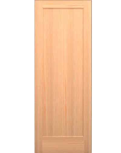 Unfinished wood slab interior door