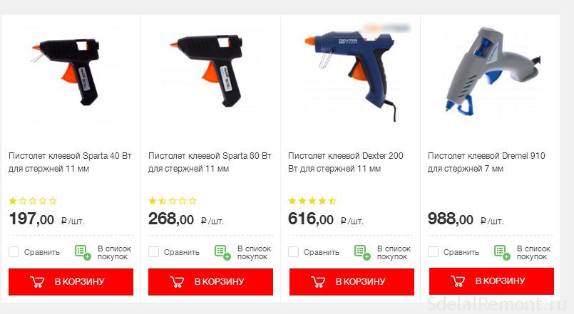 Схема клеевого пистолета