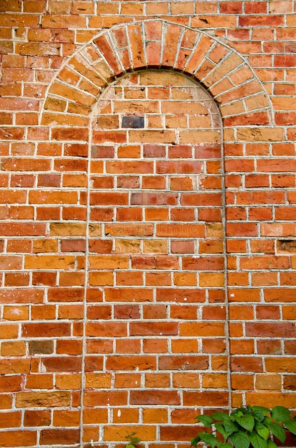Background ancient red brick wall arch imitation royalty free stock images