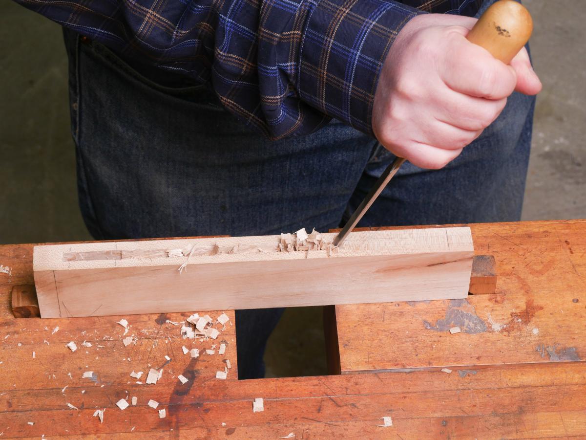 How to Cut a Groove in a Frame By Hand and Without a Plow Plane  7