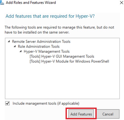 Add roles and features wizard (Server Core Installation vs GUI)