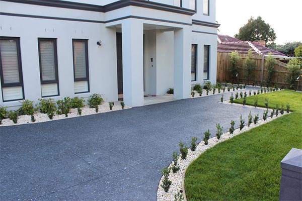 Concreted driveway