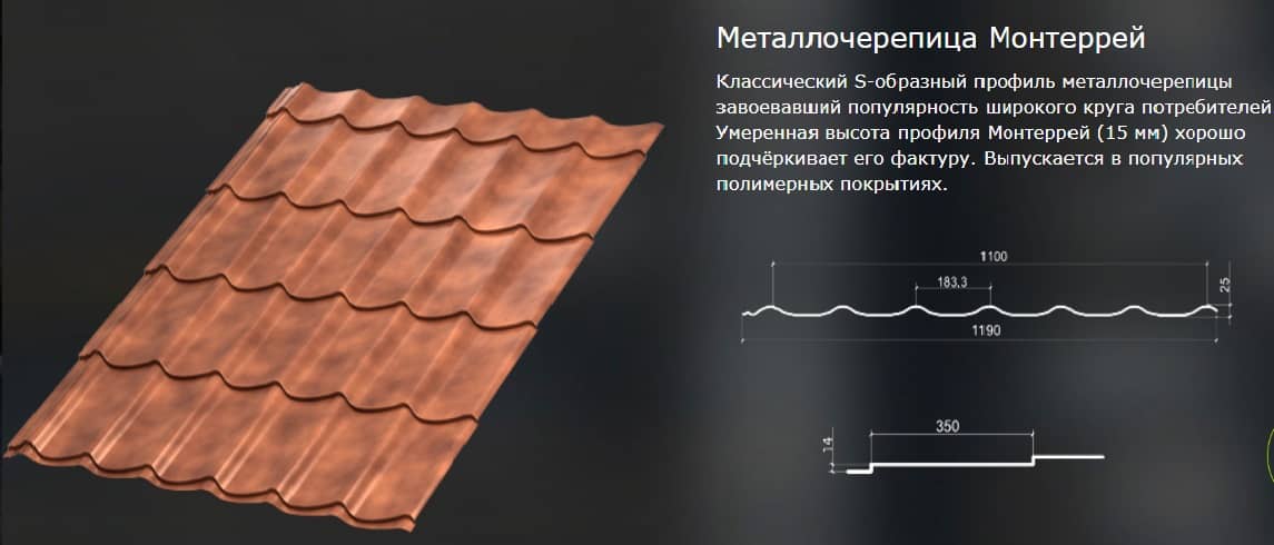 Длина металлочерепицы для кровли:  металлочерепицы для кровли .